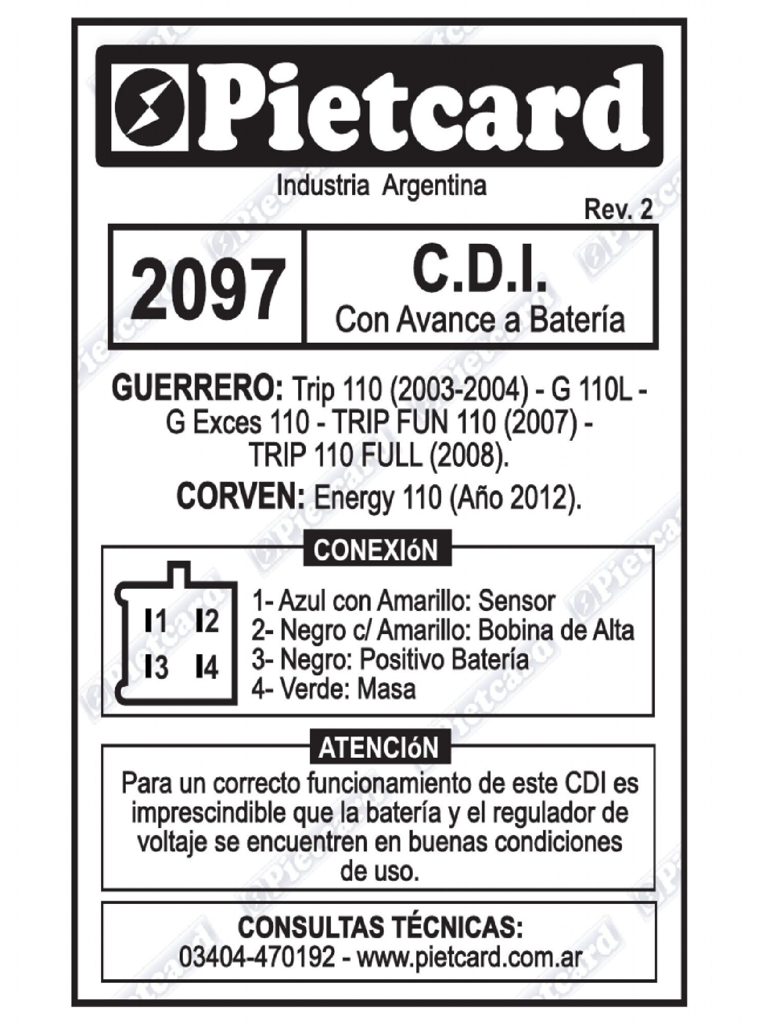 CDI 2097 (Con Avance alimentado a Batería, Marca Sanxin)-0003 – CR Motos  Rosario